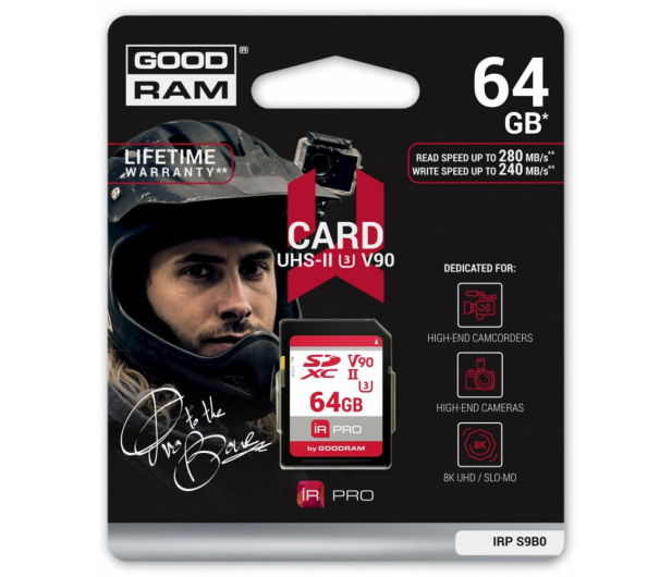 GOODRAM 64GB SDXC UHS-II U3 zapis 240MB/s odczyt 280MB/s - 377408 - zdjęcie 2